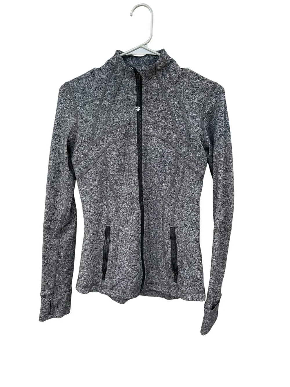 Lululemon Define Zip-Up Active Jacket - Heathered Grey - Size 6 - Luon - Yoga